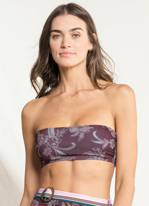 Hover image -  Maaji Bayadere Stripes Tiffany Strapless Bandeau Bikini Top