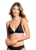 Maaji Jade Black Ivy Fixed Triangle Bikini Top