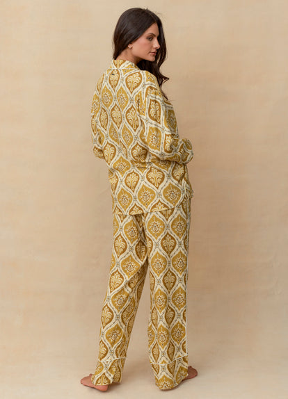  Maaji Khaki Palms Dandelion Long Sleeve Pant Set