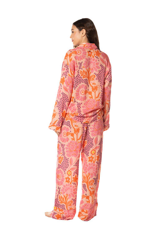 Hover image -  Foto de Pink Dandelion Long Sleeve Pant Set by Maaji - Pantalones - Pijamas