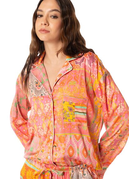 Thumbnail - Foto de Orange Dandelion Sets Long Sleeve Pant Set by Maaji - Pantalones - Pijamas - 3