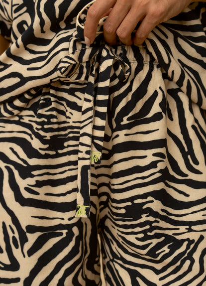 Thumbnail - Maaji Black Zebra Slumber Short Sleeve Short Set - 6