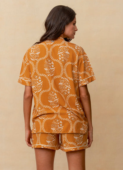  Foto de Caramel Damask Slumber Short Sleeve Short Set by Maaji - Pijamas