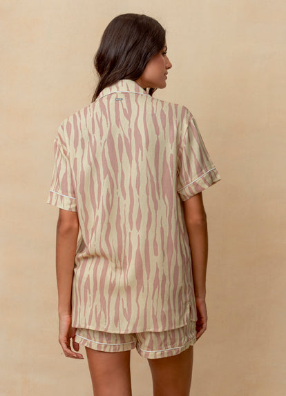  Foto de Salmon Zebra Slumber Short Sleeve Short Set by Maaji - Pijamas