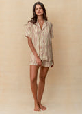 Maaji Salmon Zebra Slumber Short Sleeve Short Set