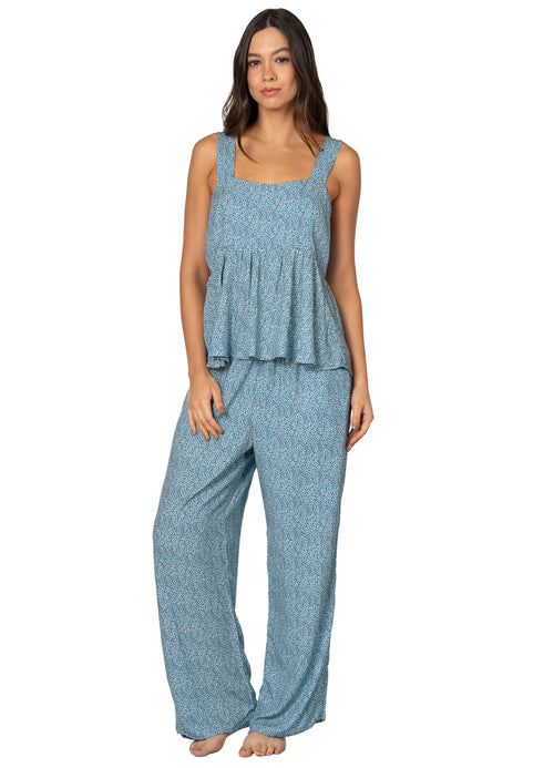 Main image -  Maaji Sprinkle Teal Owl Sleeveless Pant Set