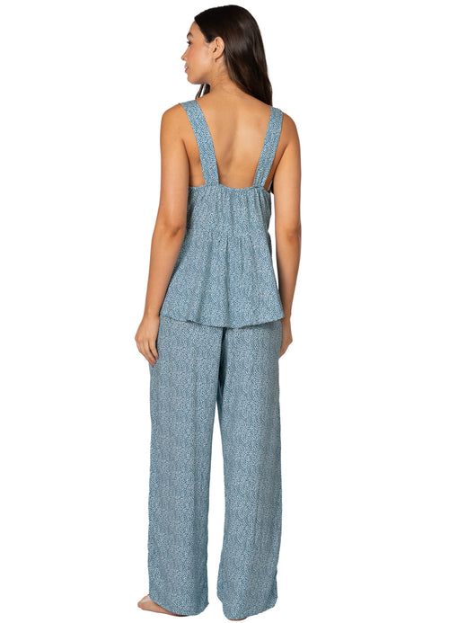 Hover image -  Maaji Sprinkle Teal Owl Sleeveless Pant Set