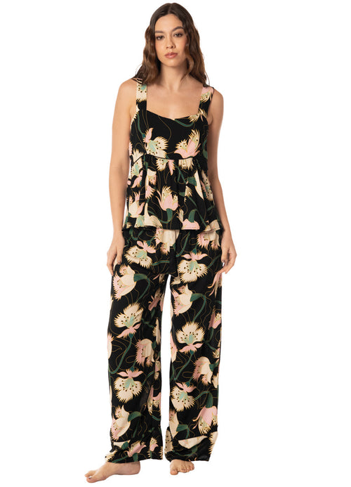 Main image -  Maaji Black Owl Sleeveless Pant Set