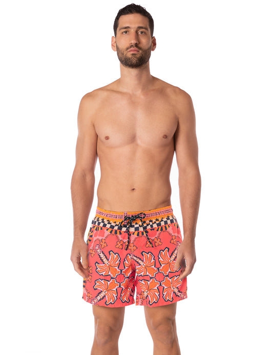 Main image -  Maaji Racing Palms Sailor Sporty Shorts