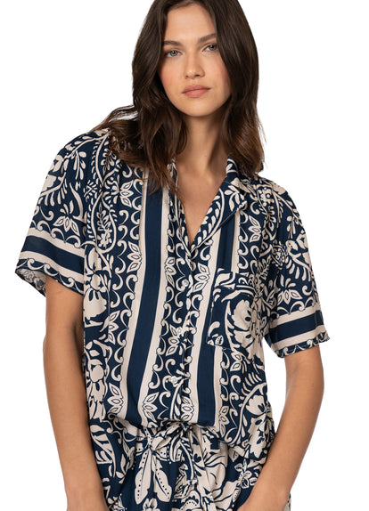 Thumbnail - Foto de Tropical Baroque Kameli Sets Short Sleeve Pant Set by Maaji - Pantalones - Pijamas - 3