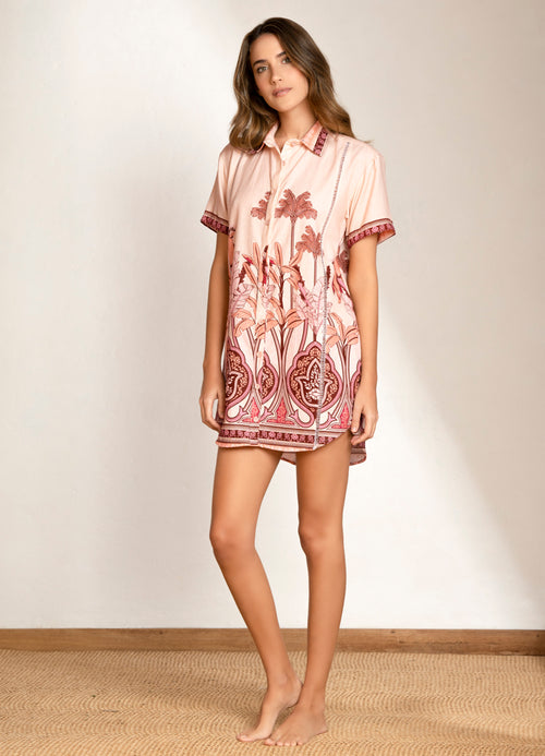 Main image -  Maaji Pink Parrot Kiwi Long Shirt