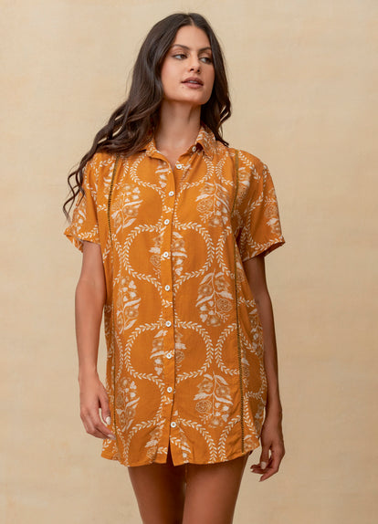  Foto de Caramel Damask Kiwi Long Shirt by Maaji - Camisas Largas - Pijamas