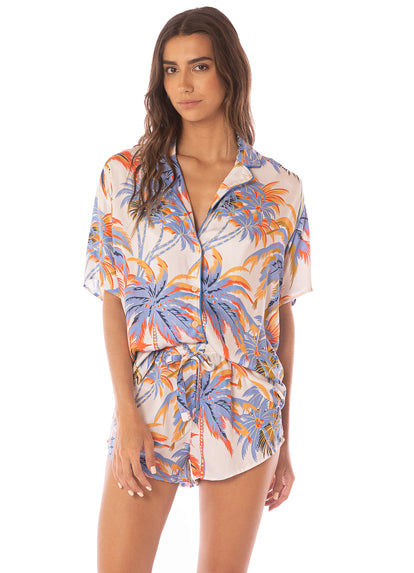  shorts from Maaji – Summer Palms Slumbers Short Sleeve Short Set – Category: Apparel , Accessories Clothing Sleepwear , Loungewear Pajamas