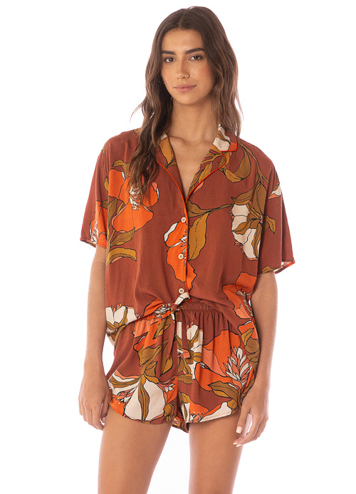 Alternative image -  shorts from Maaji – Manet Flowers Slumbers Short Sleeve Short Set – Category: Apparel , Accessories Clothing Sleepwear , Loungewear Pajamas