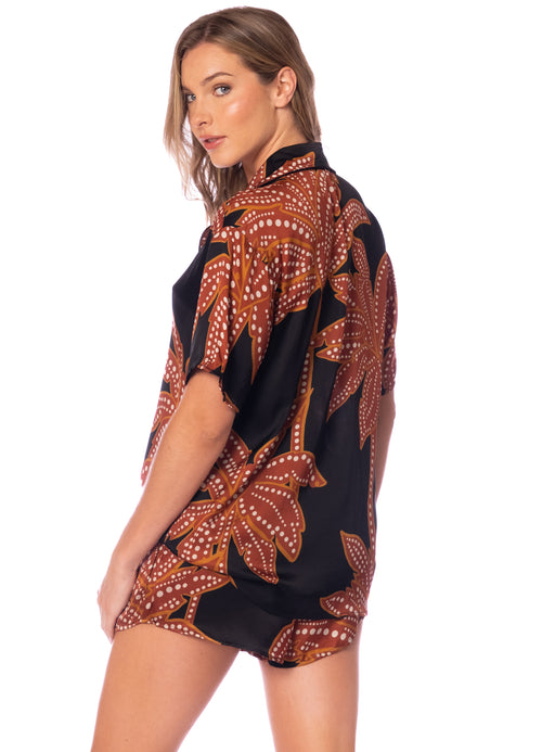 Hover image -  Foto de Nighty Palm Slumbers Short Sleeve Short Set by Maaji - Pijamas