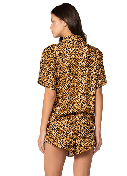 Thumbnail - Foto de Brown None Slumbers Set Short Sleeve Short Set by Maaji - Pijamas - 2