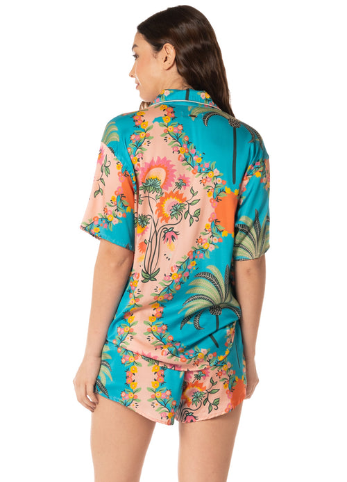 Hover image -  Foto de Aquamarine Slumbers Sets Short Sleeve Short Set by Maaji - Pijamas