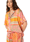 Maaji Orange Slumbers Short Sleeve Short Set