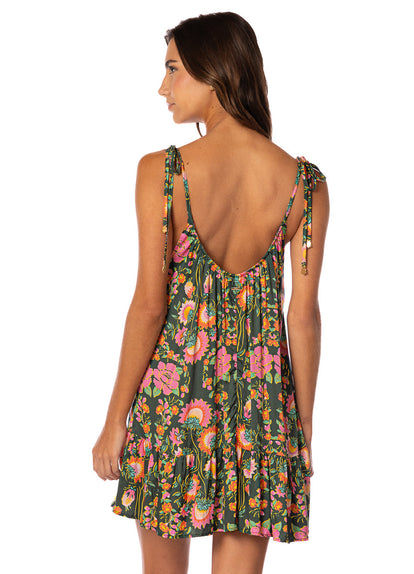 Thumbnail - Foto de Arabesque Rose Magnolia V Short Dress by Maaji - Vestidos - Ropa de Playa - 2