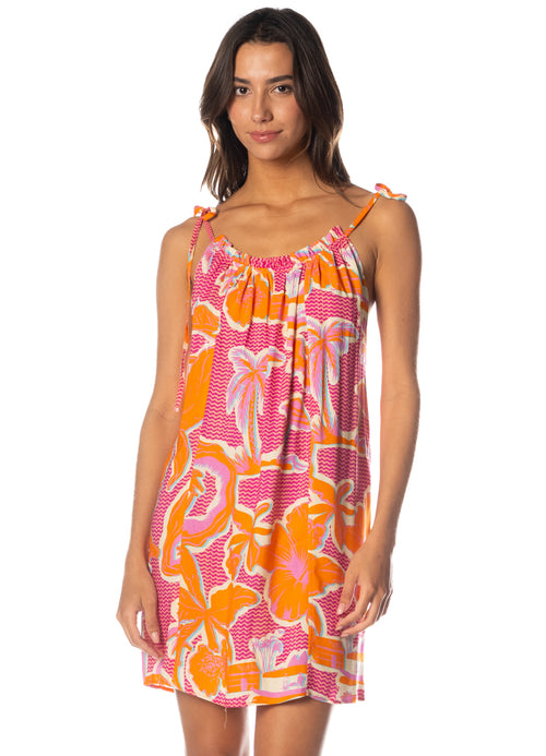 Main image -  Maaji Flamingo Glow Magnolia V Short Dress 