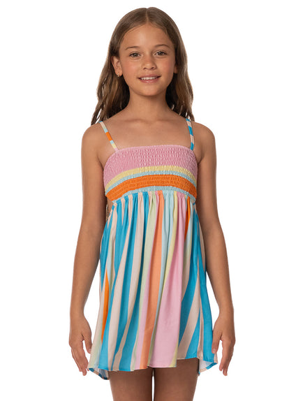  Foto de Deep Sea Lines Sapphire Girls Short Dress by Maaji - Ropa De Playa Para Niñas - Niñas