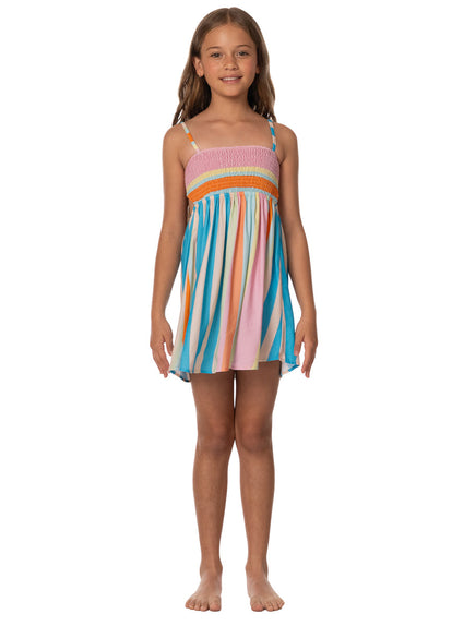  Foto de Deep Sea Lines Sapphire Girls Short Dress by Maaji - Ropa De Playa Para Niñas - Niñas