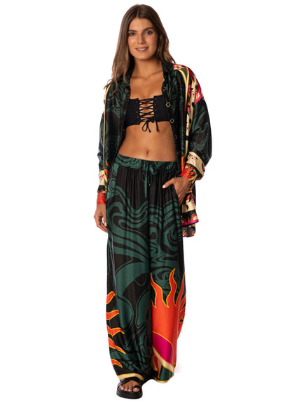 Thumbnail - pants from Maaji – Flamingo Night Ophelia V Pants – Category: Apparel , Accessories Clothing - 7