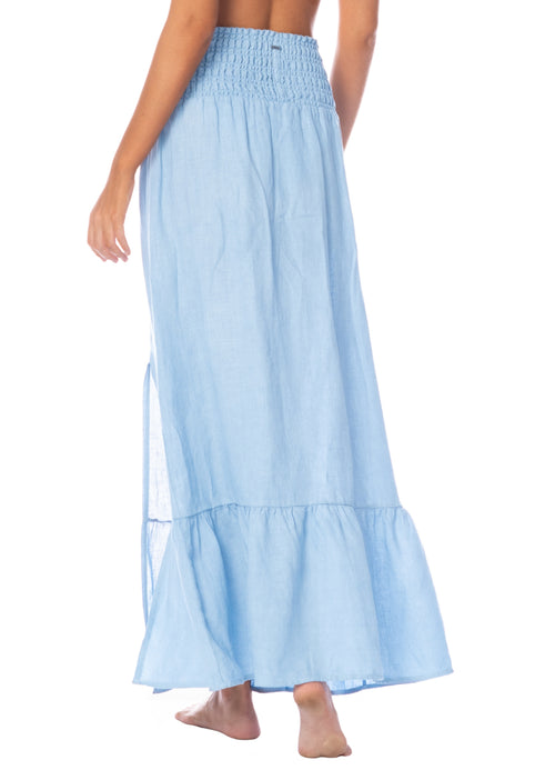 Hover image -  Maaji Stone Blue Aubrey Long Skirt