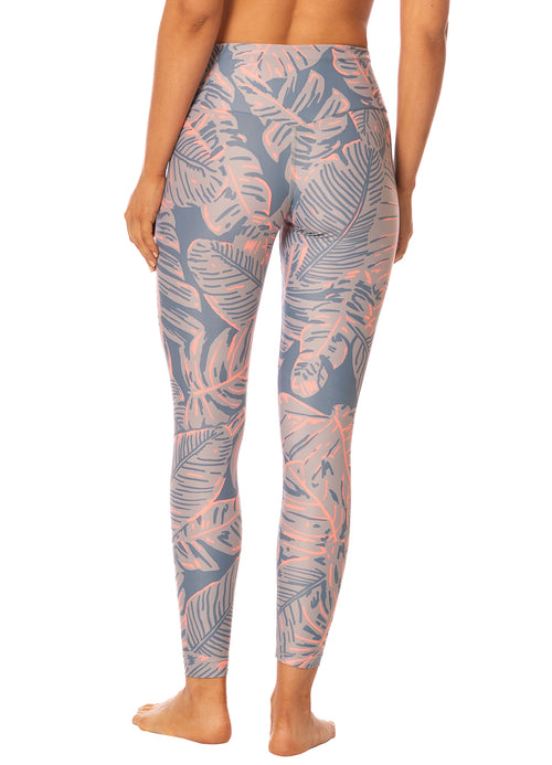 Alternative image -  Foto de Marvel Split Leaf Aqua High Rise Full Legging by Maaji - Ropa Deportiva