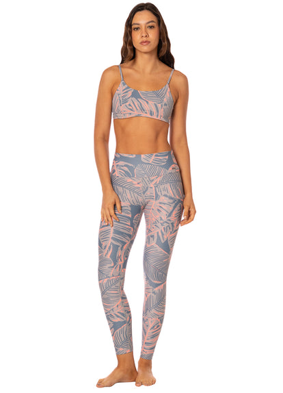  Foto de Marvel Split Leaf Aqua High Rise Full Legging by Maaji - Ropa Deportiva