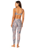 Maaji Marvel Split Leaf Aqua High Rise Full Legging
