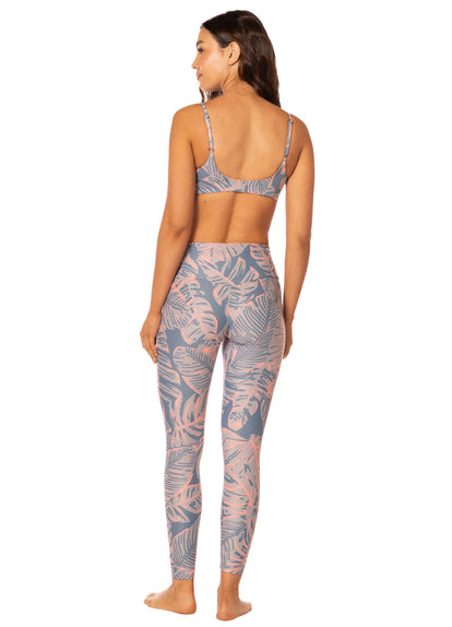  Foto de Marvel Split Leaf Aqua High Rise Full Legging by Maaji - Ropa Deportiva