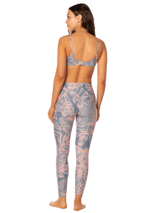 Main image -  Foto de Marvel Split Leaf Aqua High Rise Full Legging by Maaji - Ropa Deportiva