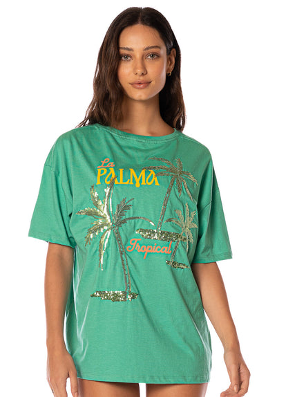 Thumbnail - Foto de Tropical Green Azalea T-Shirt by Maaji - Camisas - Ropa de Playa - 1