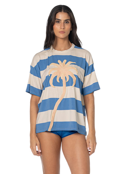  Foto de The Striped Palm Azalea T-Shirt by Maaji - Camisas - Ropa de Playa