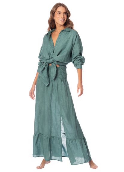  Maaji Eucalyptus Green Larissa Long Shirt