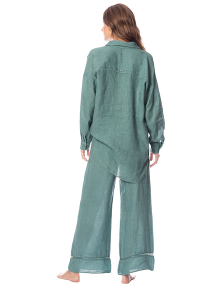 Thumbnail - Maaji Eucalyptus Green Larissa Long Shirt - 7