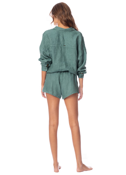 Thumbnail - Maaji Eucalyptus Green Larissa Long Shirt - 16