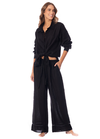  Foto de Jade Black Larissa Long Shirt by Maaji - Camisas Largas - Ropa de Playa