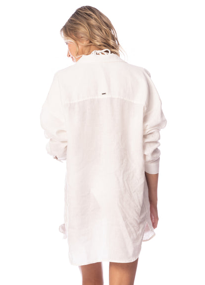 Thumbnail - Maaji Antique White Larissa Long Shirt - 6