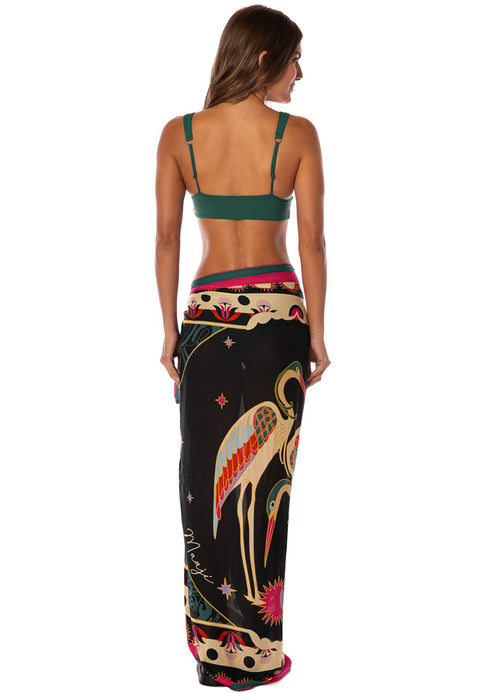 Hover image -  pareos from Maaji – Flamingo Night Isla V Pareo – Category: Apparel , Accessories Clothing