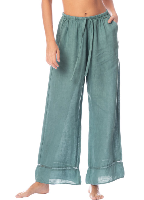 Hover image -  Foto de Eucalyptus Green Carme Pants by Maaji - Pantalones - Ropa de Playa