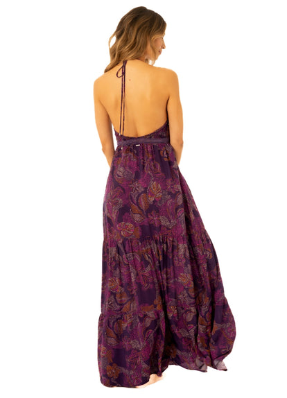  Maaji Batik Floral Lila Long Dress