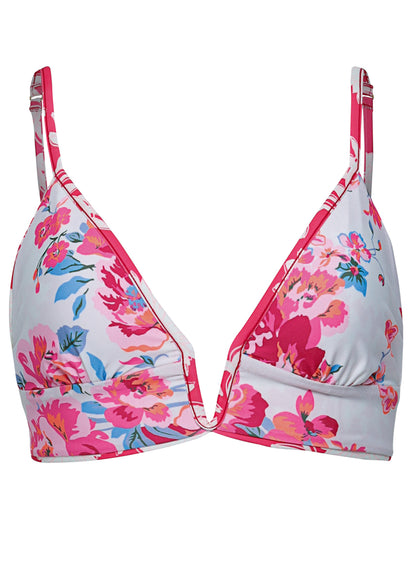  Maaji Candy Flowery Parade  Long Line Triangle Bikini Top