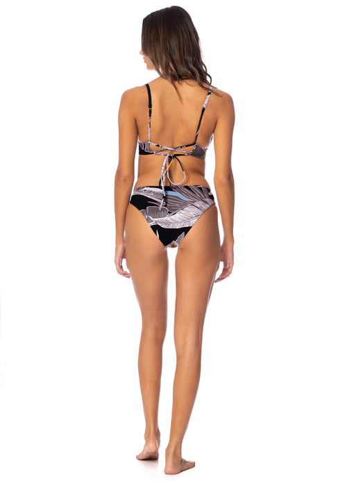 Hover image -  Maaji Feathers Parade Long Line Triangle Bikini Top