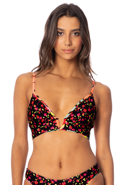 Thumbnail - Maaji Rainforest Parade Long Line Triangle Bikini Top - 7