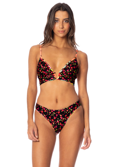 Thumbnail - Maaji Rainforest Parade Long Line Triangle Bikini Top - 6