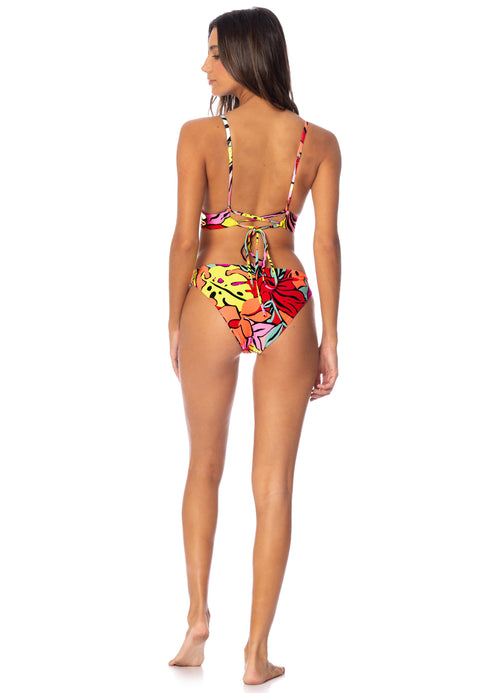 Hover image -  Maaji Rainforest Parade Long Line Triangle Bikini Top