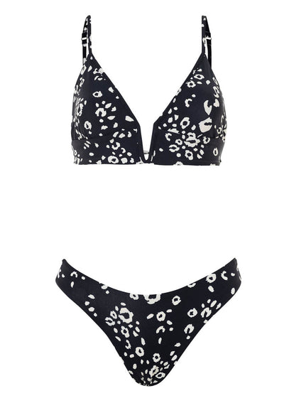  Maaji Ink Cheeta Parade Long Line Triangle Bikini Top