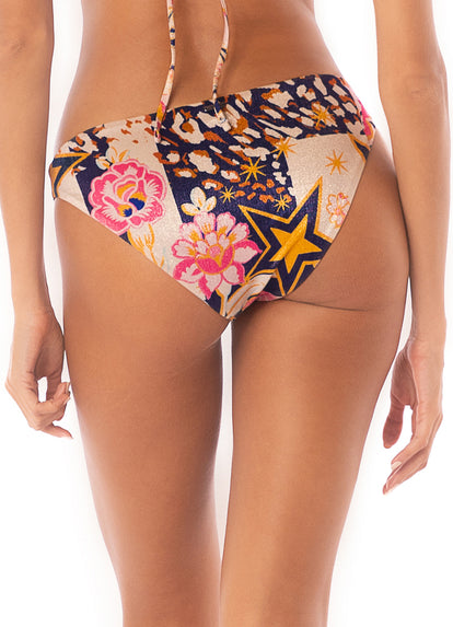  Maaji Patchwork Rose Flirt Low Rise Thin Side Bikini Bottom